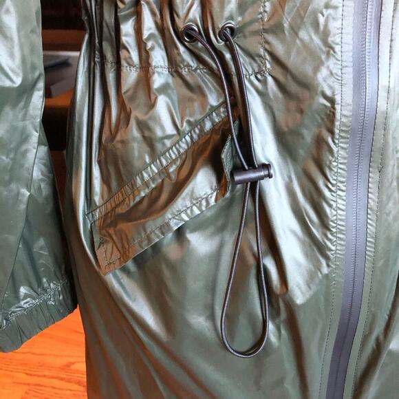 ASKYA Zip-front Windbreaker Rain Hooded Green Jacket Women’s Size X-Small NWT - Picture 4 of 8